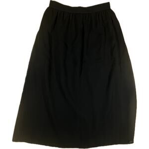 VTG Body English Black Pleated A-Line Midi Skirt High Waist Womans 5/6 Union Tag